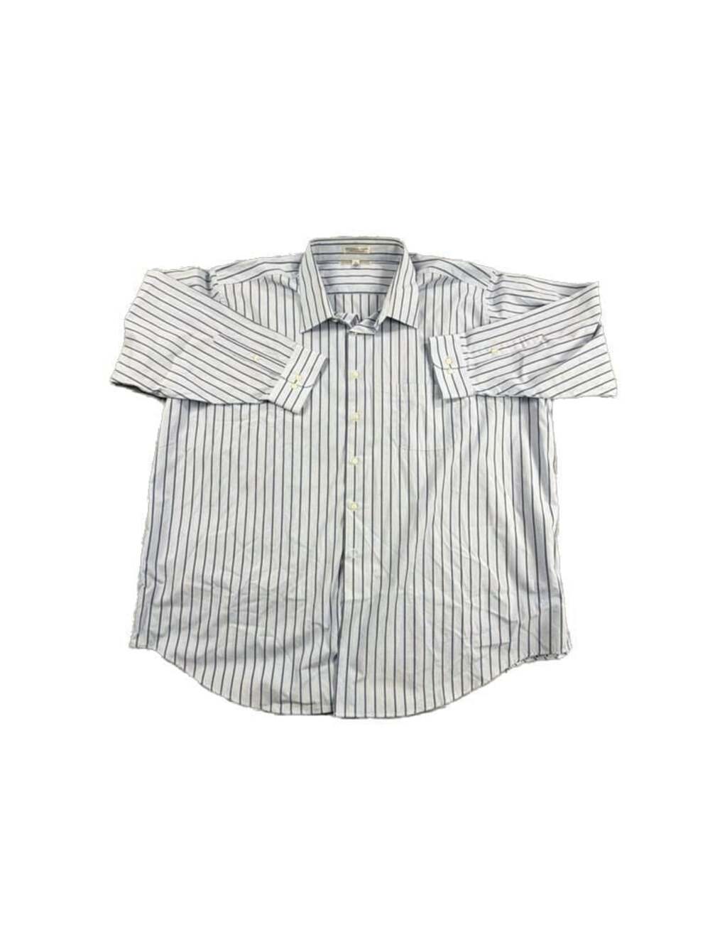 Geoffrey Beene Wrinkle Free Striped Dress Shirt Size 20 34/35 Big